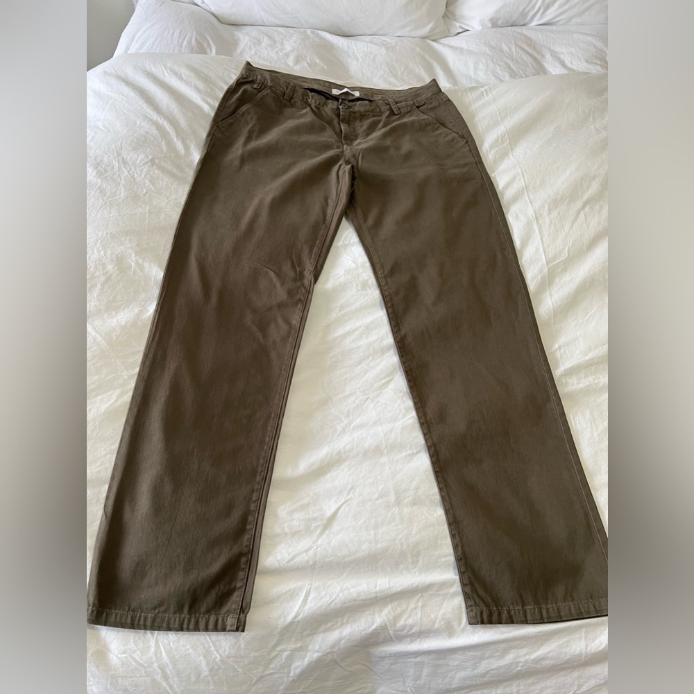 Everlane | Mens Chinos SZ 35 | Light Brown Mid Rise Stretch Straight Leg